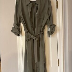 Equipment Olive Green Shirt Dress